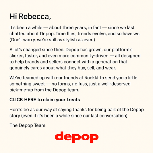 Email Example for: Depop