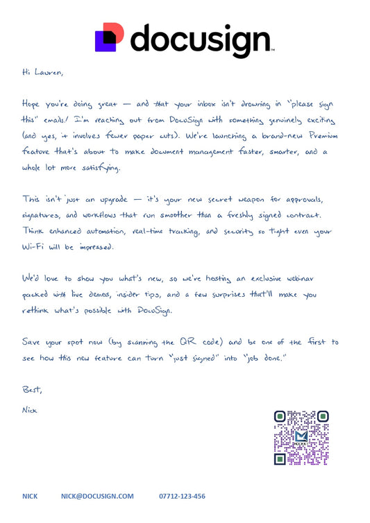Letter Example for: Docusign