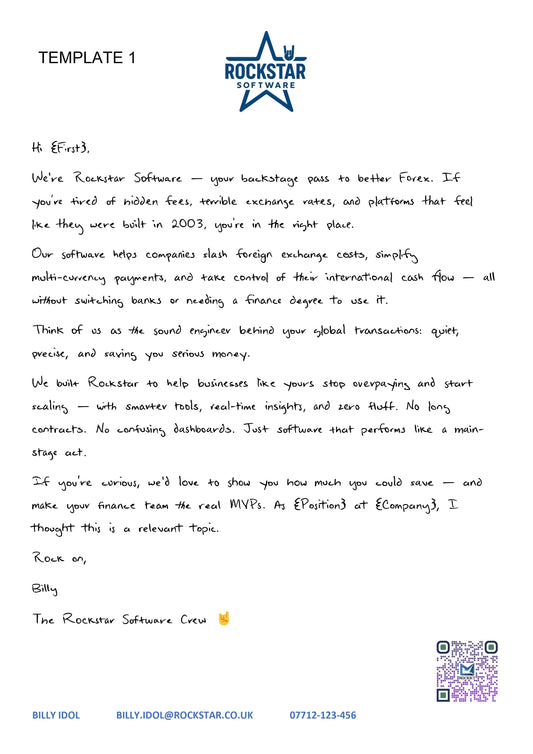 Letter Example for: Rockstar Software