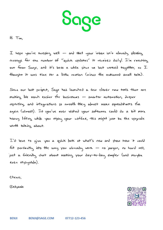 Letter Example for: Sage