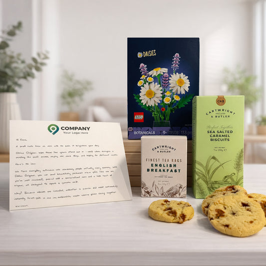 Lego Botanicals Daisies + Cookies & Tea + A4 Letter