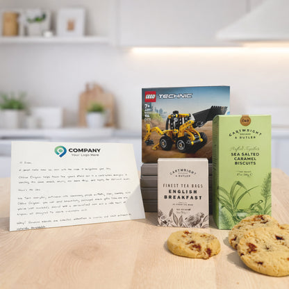 Lego Technic Loader + Cookies & Tea + A4 Letter